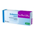 Ко-Амлесса, таблетки 4 мг+10 мг+1.25 мг 30 шт (периндоприл+амлодипин+индапамид)