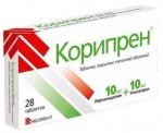 Корипрен, таблетки покрытые пленочной оболочкой 10 мг+10 мг 28 шт