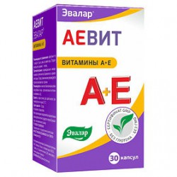 Аевит, Эвалар капс. 0.3 г №30 витамины А+Е