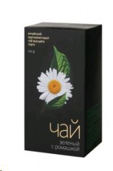 Чай 100 г Китайский зеленый с цветками ромашки