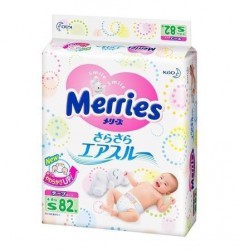 Подгузники 80+2 шт. Merries 4-8 кг р. s