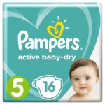 Подгузники, Pampers (Памперс) 11-16 кг р. 5 16 шт актив беби драй джуниор