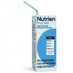 Смесь для энтерального питания жидкая, Нутриэн 200 мл Пульмо готовый к употреблению стерилизованный нейтральный вкус тетрапак